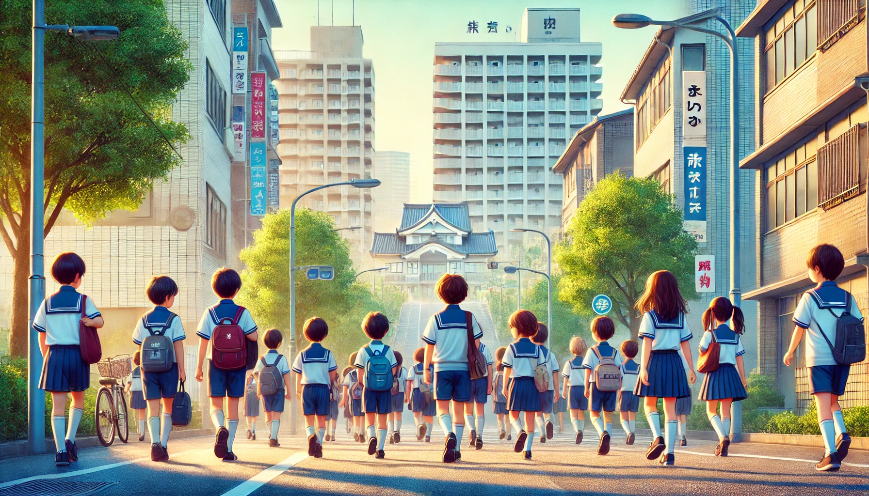 小学生の登校風景